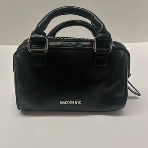 Madden‎ NYC Women's Black Crystal Barrel Bag. Stylish Medium Tote Purse